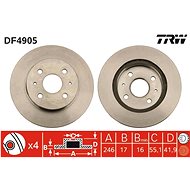 TRW Brake disc DF4905 set of 2 - Brake Disc