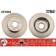 TRW Brake disc DF4906 set of 2 - Brake Disc