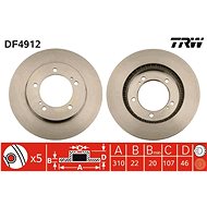 TRW Brzdový kotouč DF4912 sada 2ks - Brake Disc