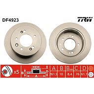 TRW Brzdový kotouč DF4923 sada 2ks - Brake Disc
