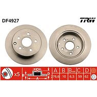 TRW Brake disc DF4927 set of 2 - Brake Disc