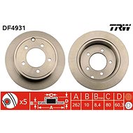 TRW Brzdový kotouč DF4931 sada 2ks - Brake Disc