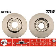 TRW Brake disc DF4936 set of 2 - Brake Disc
