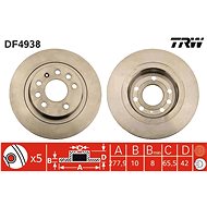 TRW Brzdový kotouč DF4938 sada 2ks - Brake Disc