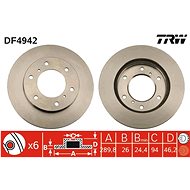 TRW Brzdový kotouč DF4942 sada 2ks - Brake Disc