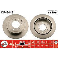 TRW Brake disc DF4944S set of 2 - Brake Disc