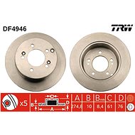 TRW Brake disc DF4946 set of 2 - Brake Disc