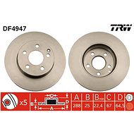 TRW Brake disc DF4947 set of 2 - Brake Disc