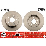 TRW Brake disc DF4948 set of 2 - Brake Disc