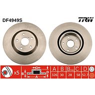 TRW Brake disc DF4949S set of 2 - Brake Disc