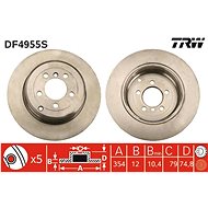 TRW Brake Disc DF4955S set of 2 - Brake Disc