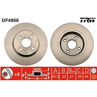 TRW Brake disc DF4966 set of 2 - Brake Disc