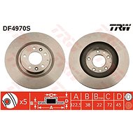 TRW Brake disc DF4970S set of 2 - Brake Disc