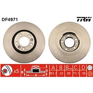 TRW Brake disc DF4971 set of 2 - Brake Disc