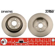 TRW Brake Disc DF4979S set of 2 - Brake Disc