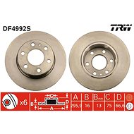 TRW Brake disc DF4992S set of 2 - Brake Disc
