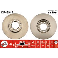 TRW Brake disc DF4994S set of 2 - Brake Disc