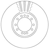 TRW Brzdový kotouč DF5071S sada 2ks - Brake Disc