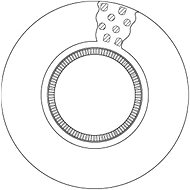 TRW Brzdový kotouč DF5088S sada 2ks - Brake Disc