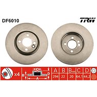 TRW Brake disc DF6010 set of 2 - Brake Disc