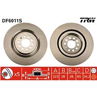 TRW Brake Disc DF6011S set of 2 - Brake Disc