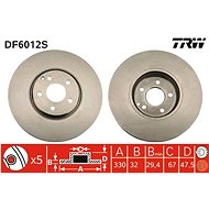 TRW Brake disc DF6012S set of 2 - Brake Disc