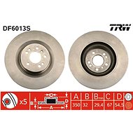 TRW Brake Disc DF6013S set of 2 - Brake Disc
