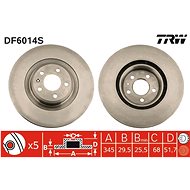 TRW Brake Disc DF6014S set of 2 - Brake Disc