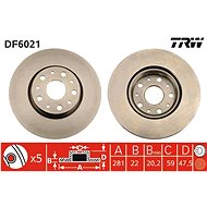 TRW Brzdový kotouč DF6021 sada 2ks - Brake Disc