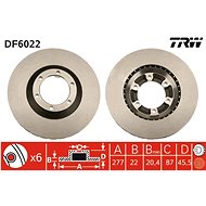 TRW Brake disc DF6022 set of 2 - Brake Disc