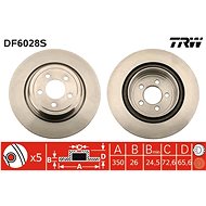 TRW Brake disc DF6028S set of 2 - Brake Disc
