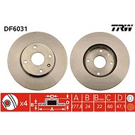 TRW Brake disc DF6031 set of 2 - Brake Disc