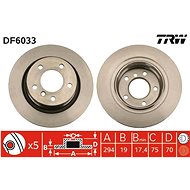 TRW Brake disc DF6033 set of 2 - Brake Disc