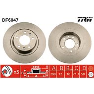 TRW Brake disc DF6047 set of 2 - Brake Disc