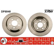 TRW Brzdový kotouč DF6048 sada 2ks - Brake Disc