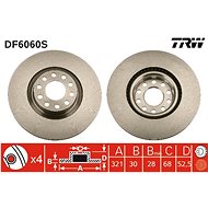 TRW Brake disc DF6060S set of 2 - Brake Disc