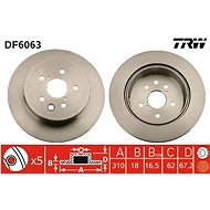 TRW Brake disc DF6063 set of 2 - Brake Disc