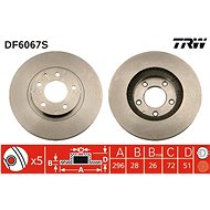 TRW Brzdový kotouč DF6067S sada 2ks - Brake Disc