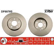 TRW Brake disc DF6078S set of 2 - Brake Disc