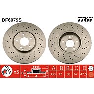 TRW Brake disc DF6079S set of 2 - Brake Disc