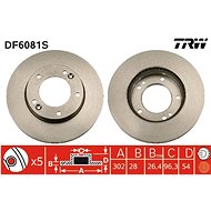 TRW Brake disc DF6081S set of 2 - Brake Disc