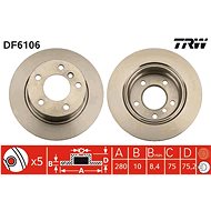 TRW Brake disc DF6106 set of 2 - Brake Disc