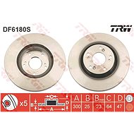 TRW Brake disc DF6180S set of 2 - Brake Disc