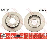 TRW Brake disc DF6205 set of 2 - Brake Disc