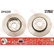 TRW Brake disc DF6225 set of 2 - Brake Disc