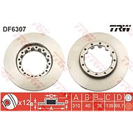 TRW Brzdový kotouč DF6307S sada 2ks - Brake Disc