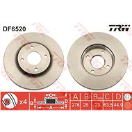 TRW Brake disc DF6520 set of 2 - Brake Disc