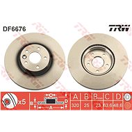 TRW Brzdový kotouč DF6676S sada 2ks - Brake Disc