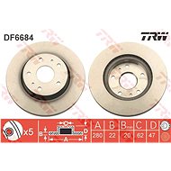 TRW Brzdový kotouč DF6684 sada 2ks - Brake Disc
