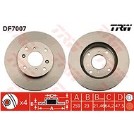 TRW Brzdový kotouč DF7007 sada 2ks - Brake Disc